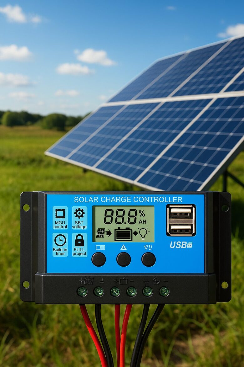 Saules baterijas kontrolieris 30A, 12/24v, automatic